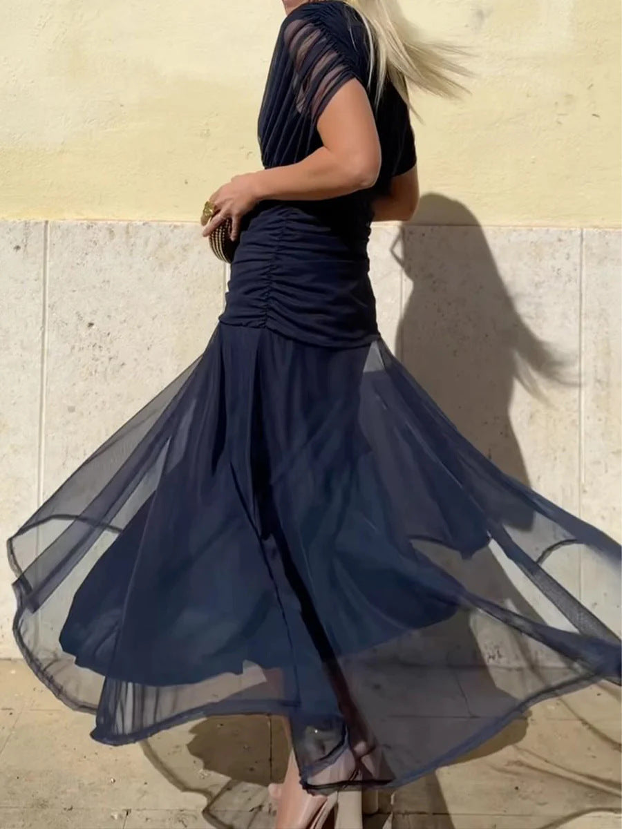 Women's Trendy Chiffon Printed Tube Dress Dresses