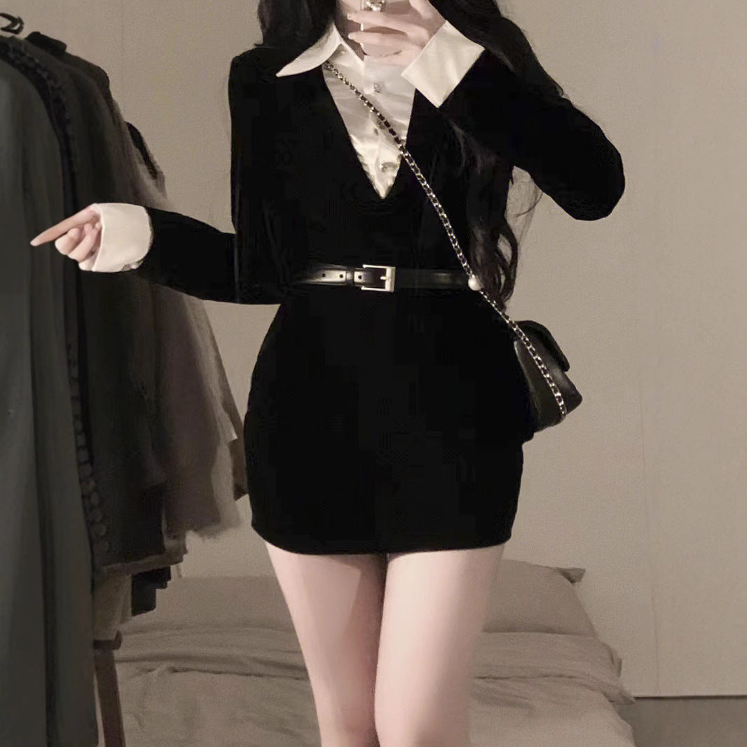 Women's Pieces Adult Lady Like Woman Wind Black Skirts