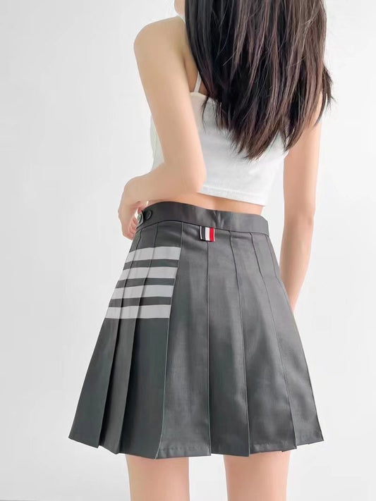 Women's High Waist Preppy Style Irregular Pleated Skirts