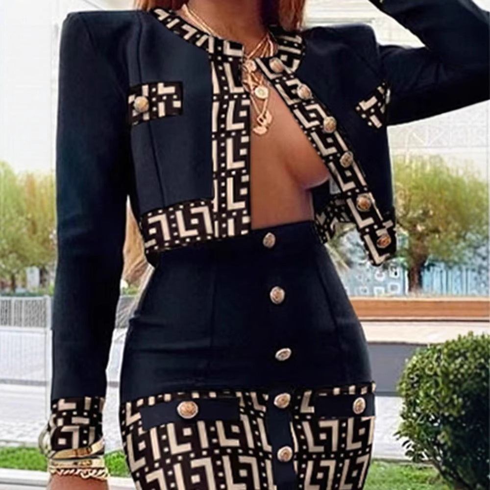 Fashion Jacquard Metal Button Hot Outfit Suits