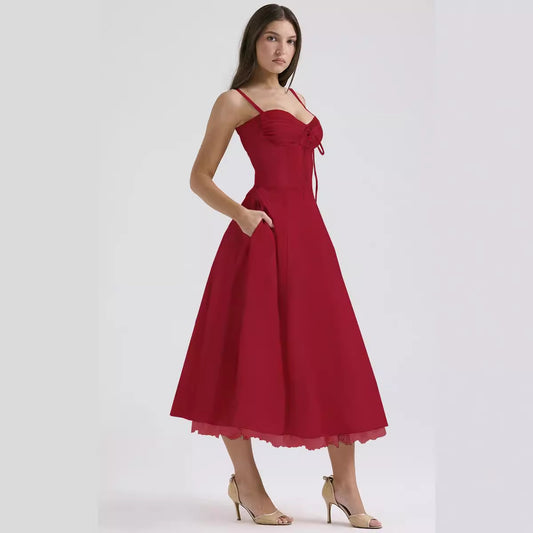 Series French Summer Strap Gentle Dress Dresses