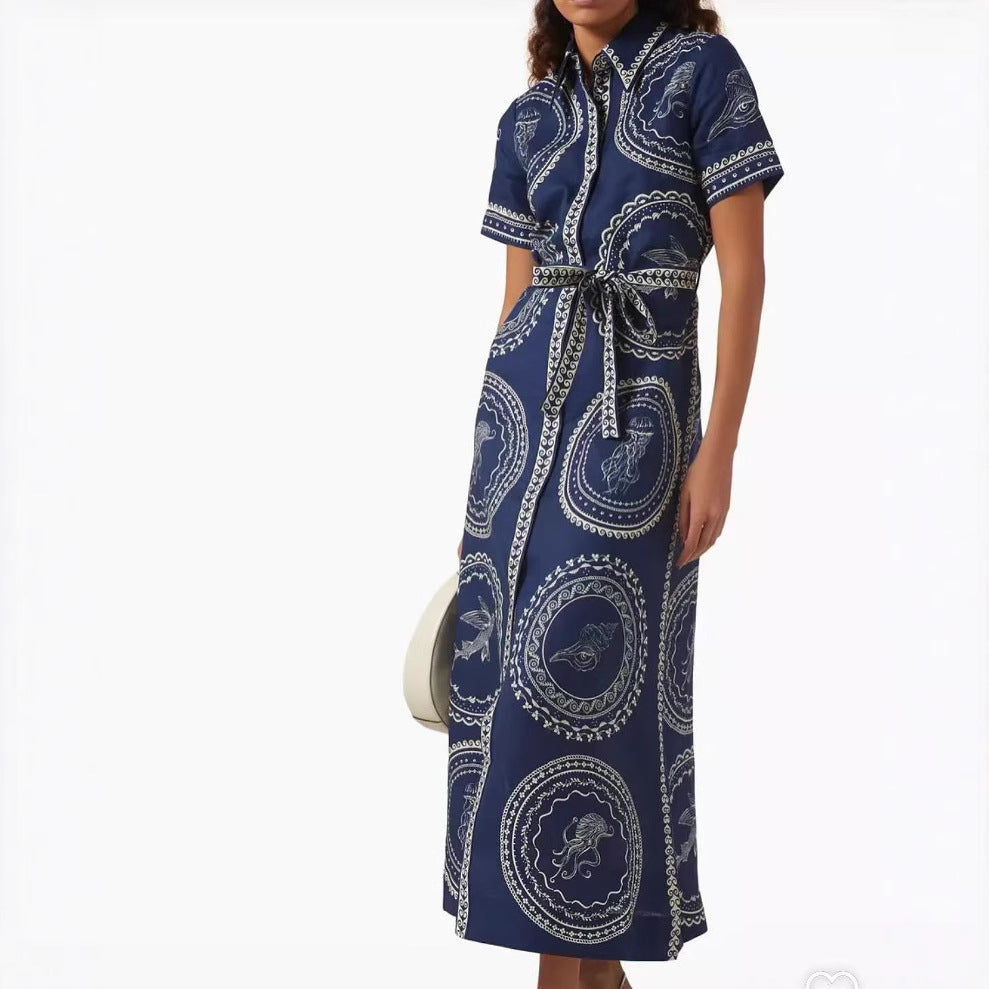 Innovative Versatile Casual Fashion Linen Waist Dress