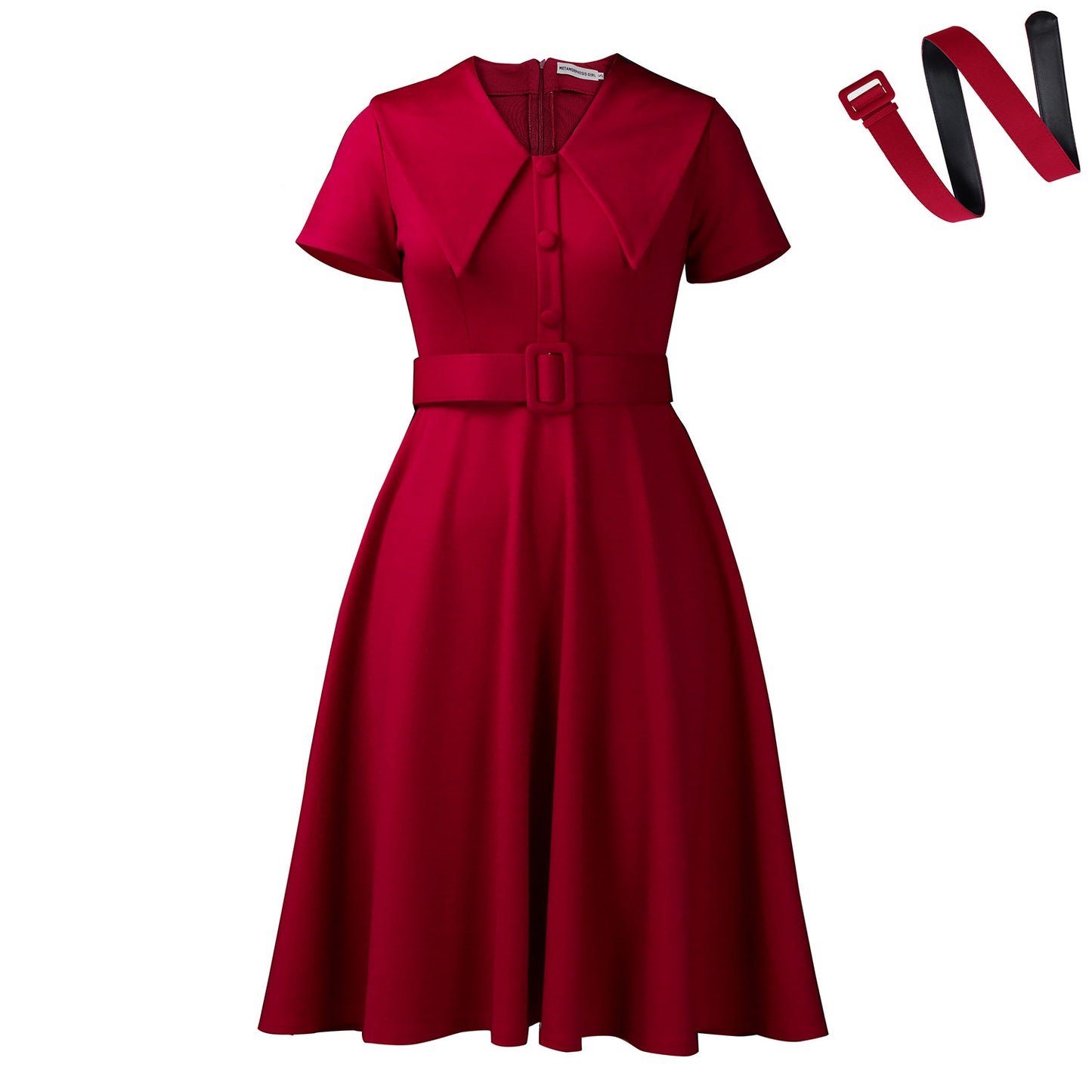 Women's Temperament Peter Pan Collar Sleeve Stretch Dresses