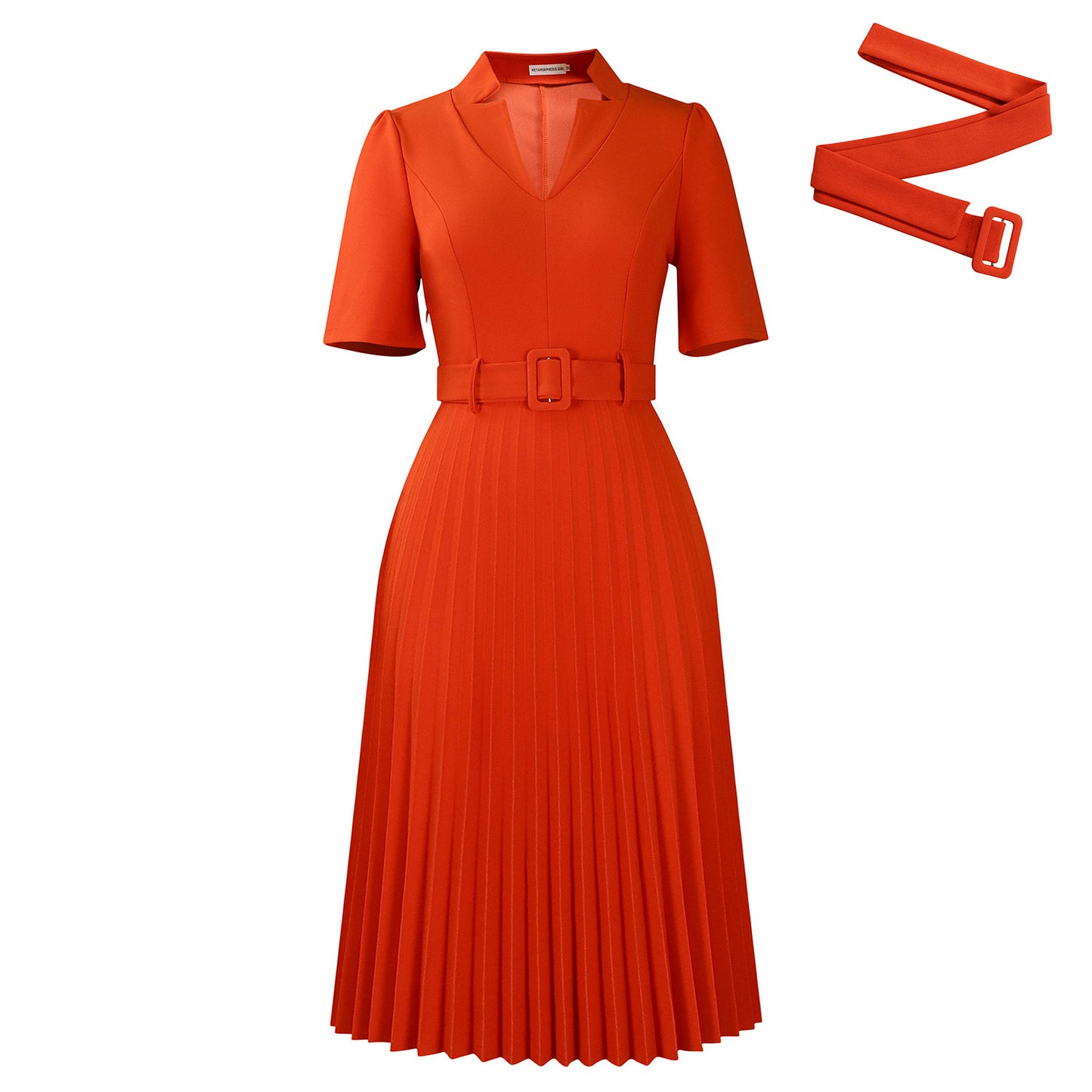 Women's Summer Sleeve Pleated High Waist Fashion Dress