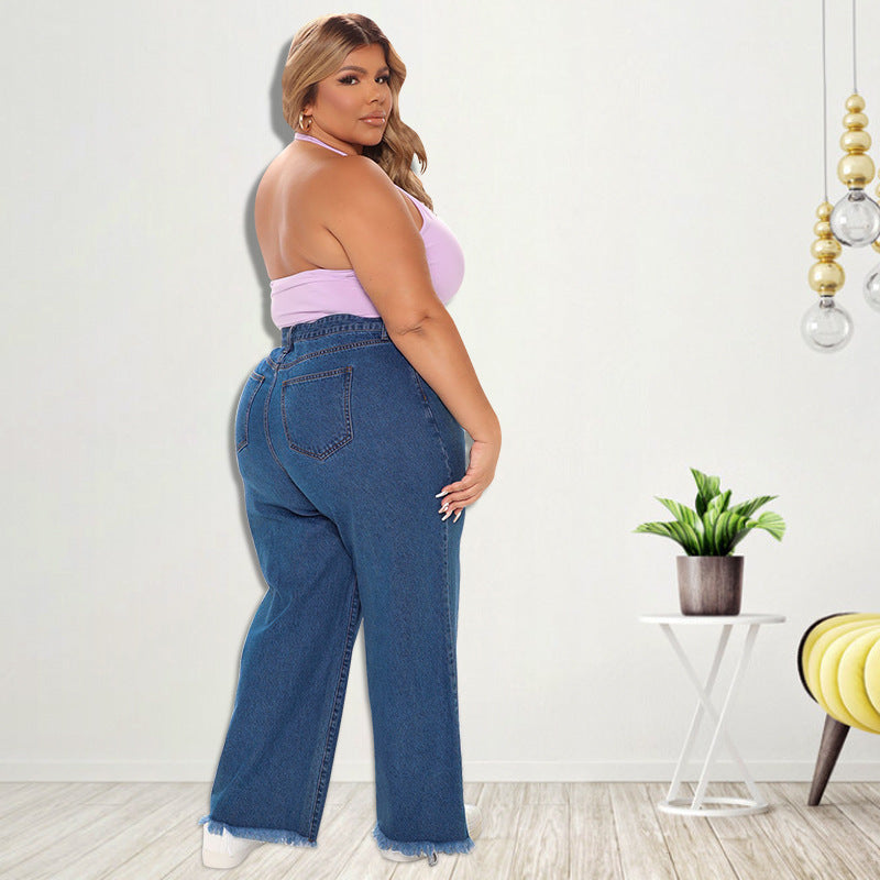 Women's Cool Autumn Embroidered Washed Sexy Jeans