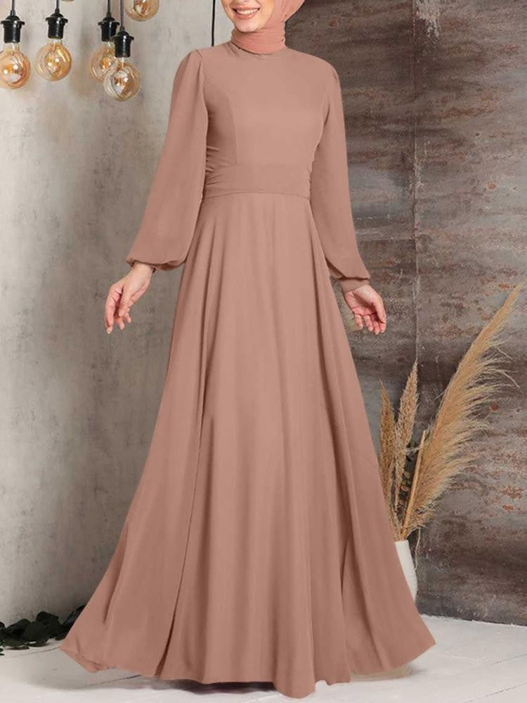 Women's Commuter Street Fashion High Waist Design Swing Lantern Jumpsuits