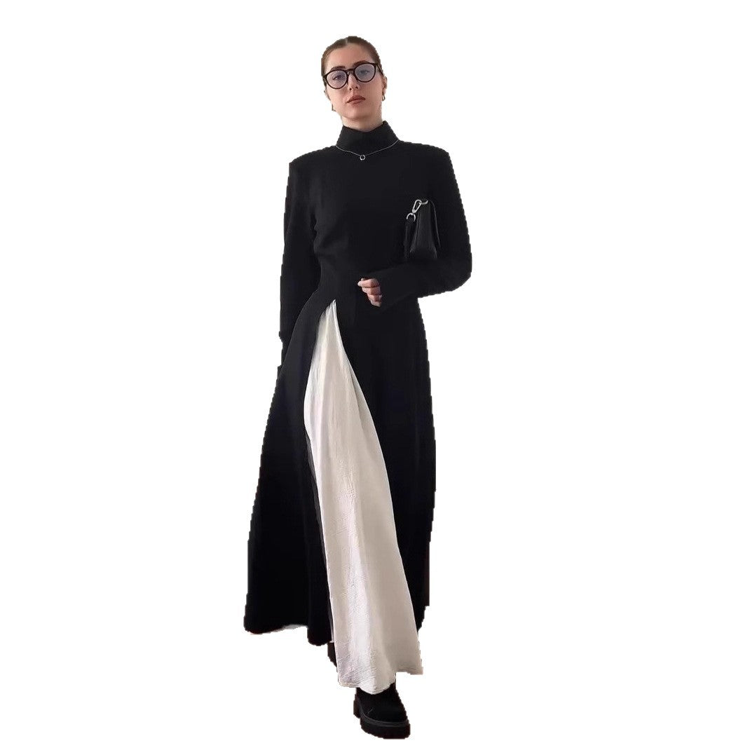 Women's Fashion Elegant Graceful Long Sleeve Split Dresses
