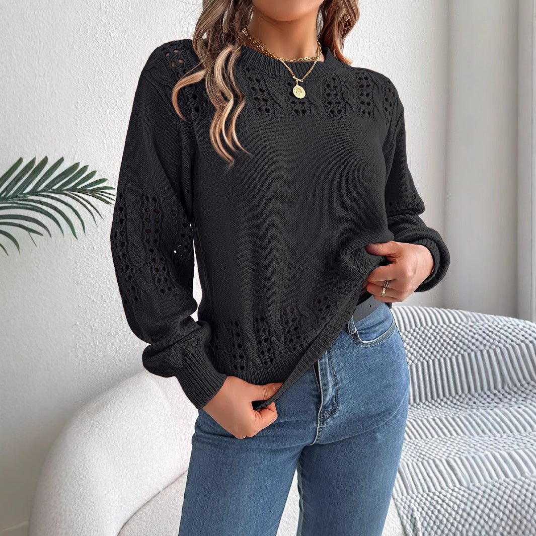 Women's Clearance Casual Solid Color Lantern Sleeve Sweaters
