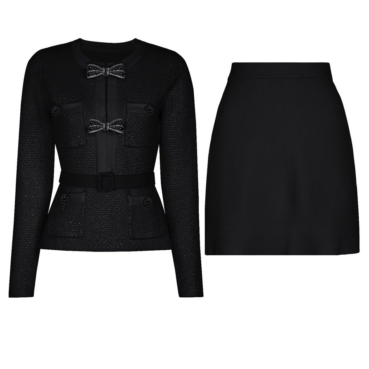 Women's Attractive Slouchy Beaded Belt Slimming Skirts