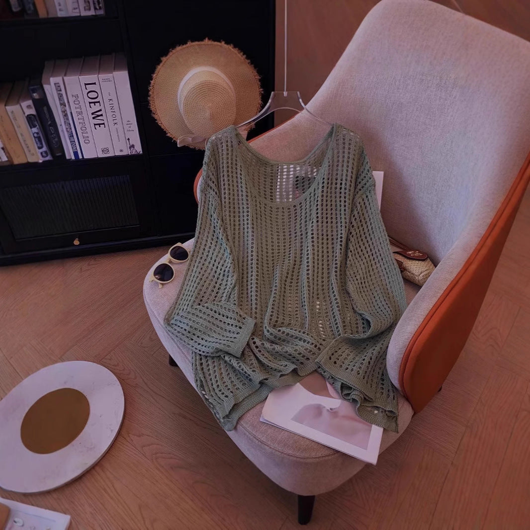 Women's Hollow Wool Summer Lazy Loose Flab Women's Sweater