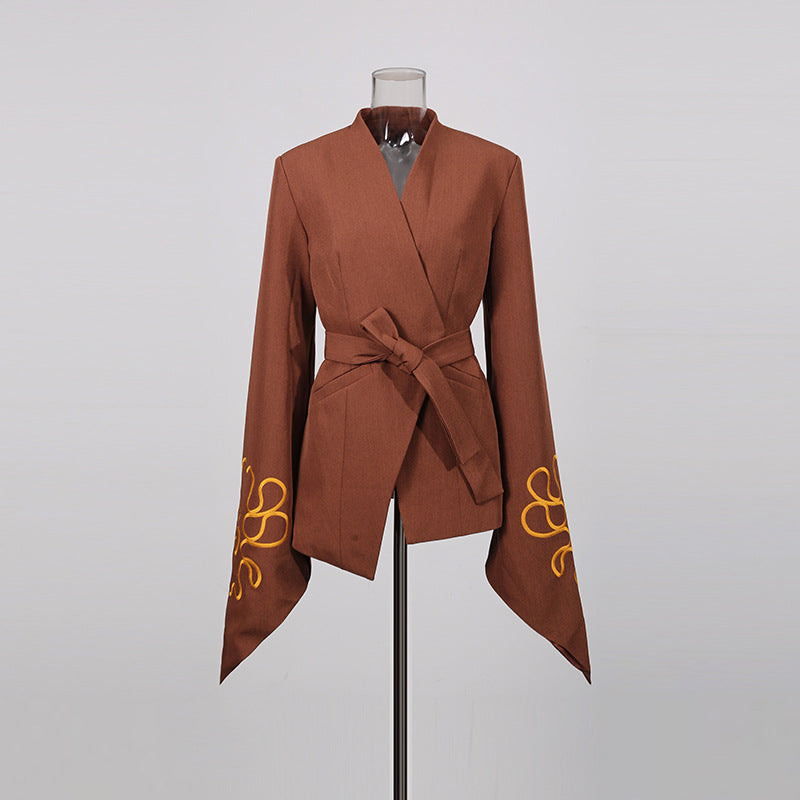 Women's Commute Style Fashion Small Autumn Slim Fit Long Blazers