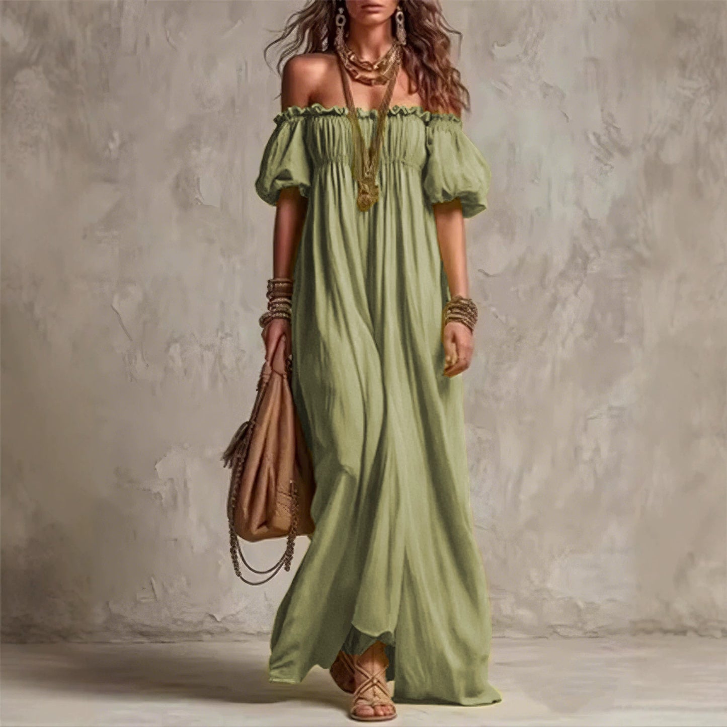 Summer Elegant Casual Loose Lazy Puff Dress