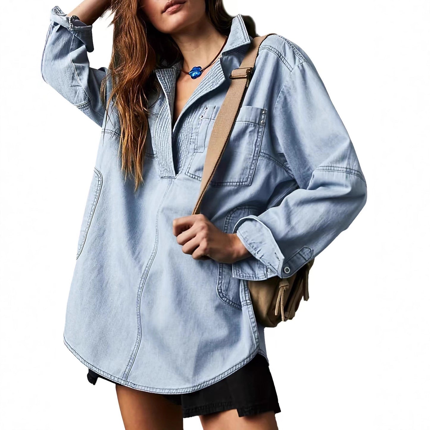Pretty Denim Long-sleeved Fashion Design Casual Jackets