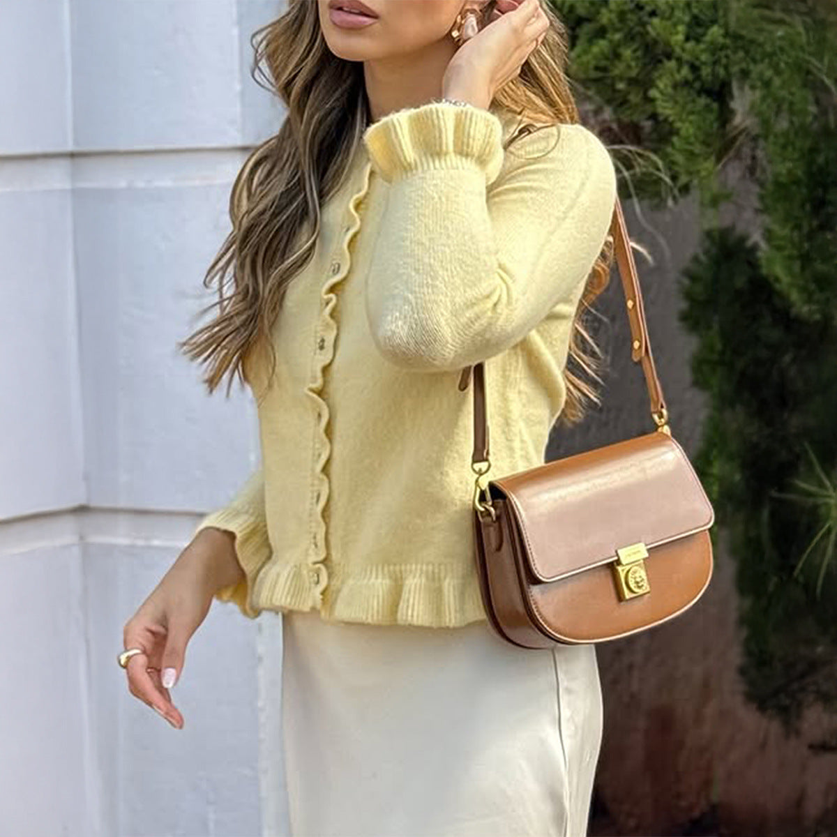 Women's Vacation Style Solid Color Wool Button Sweaters