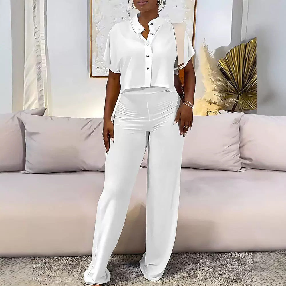 Fashion Temperament Pure Color Commute Leisure Suits