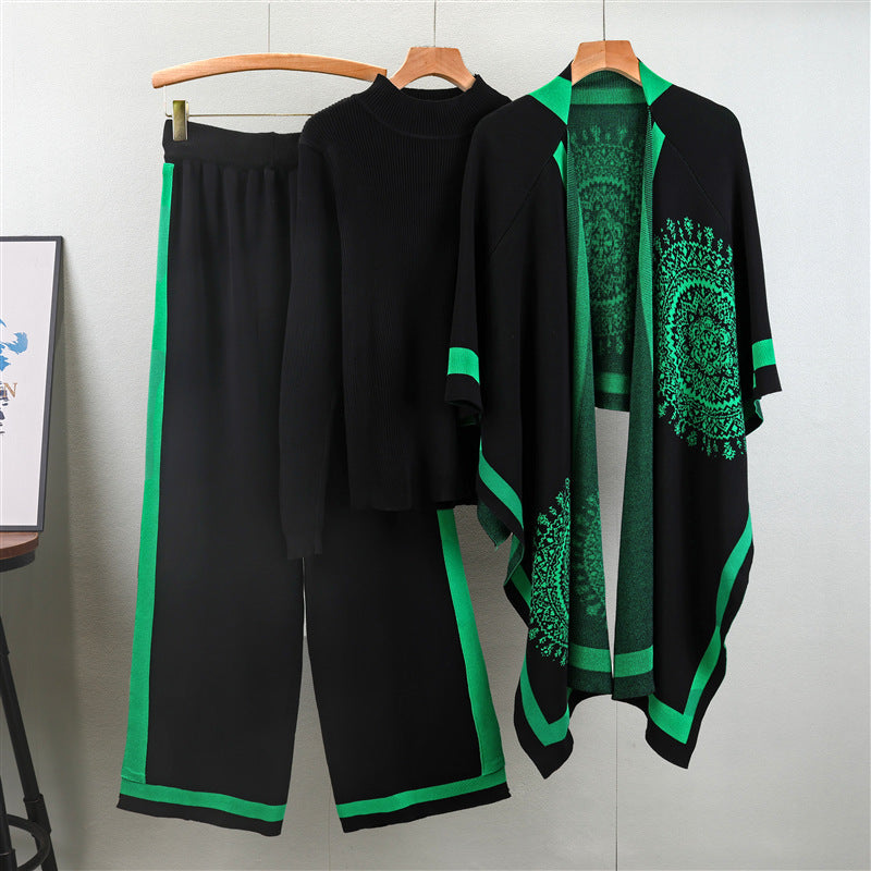 Women's Lazy Autumn Slimming Fashionable Long-sleeved Shawl Fashion Casual Suit