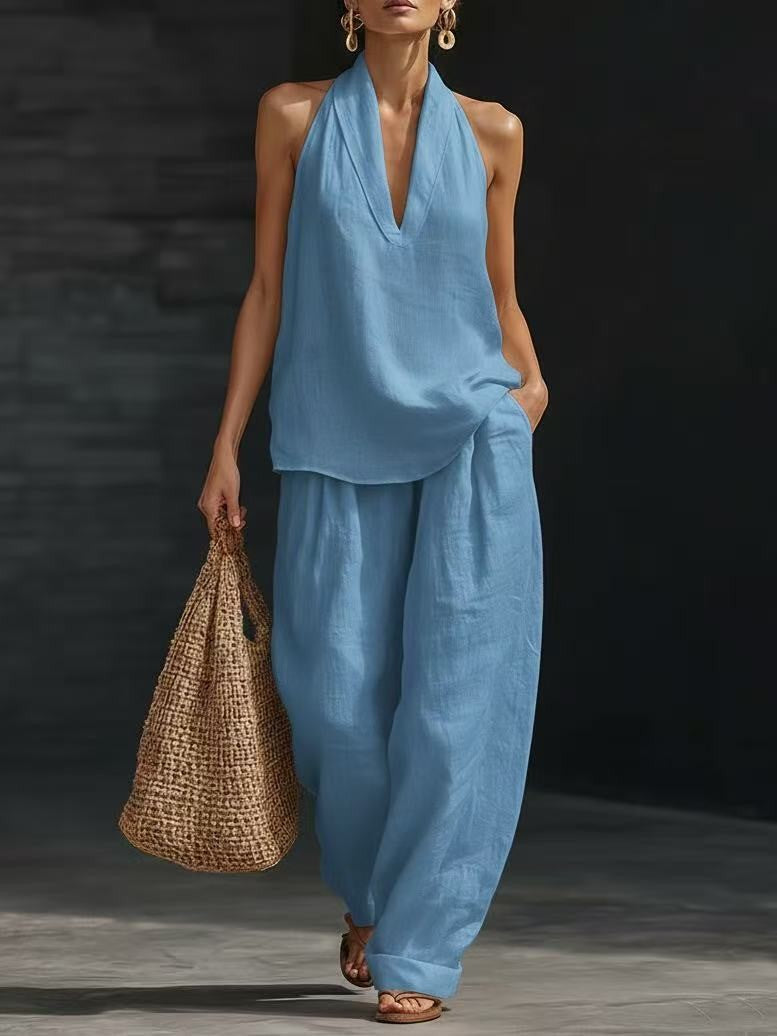 Versatile Fashion Charming Women's Halter Sleeveless Suits