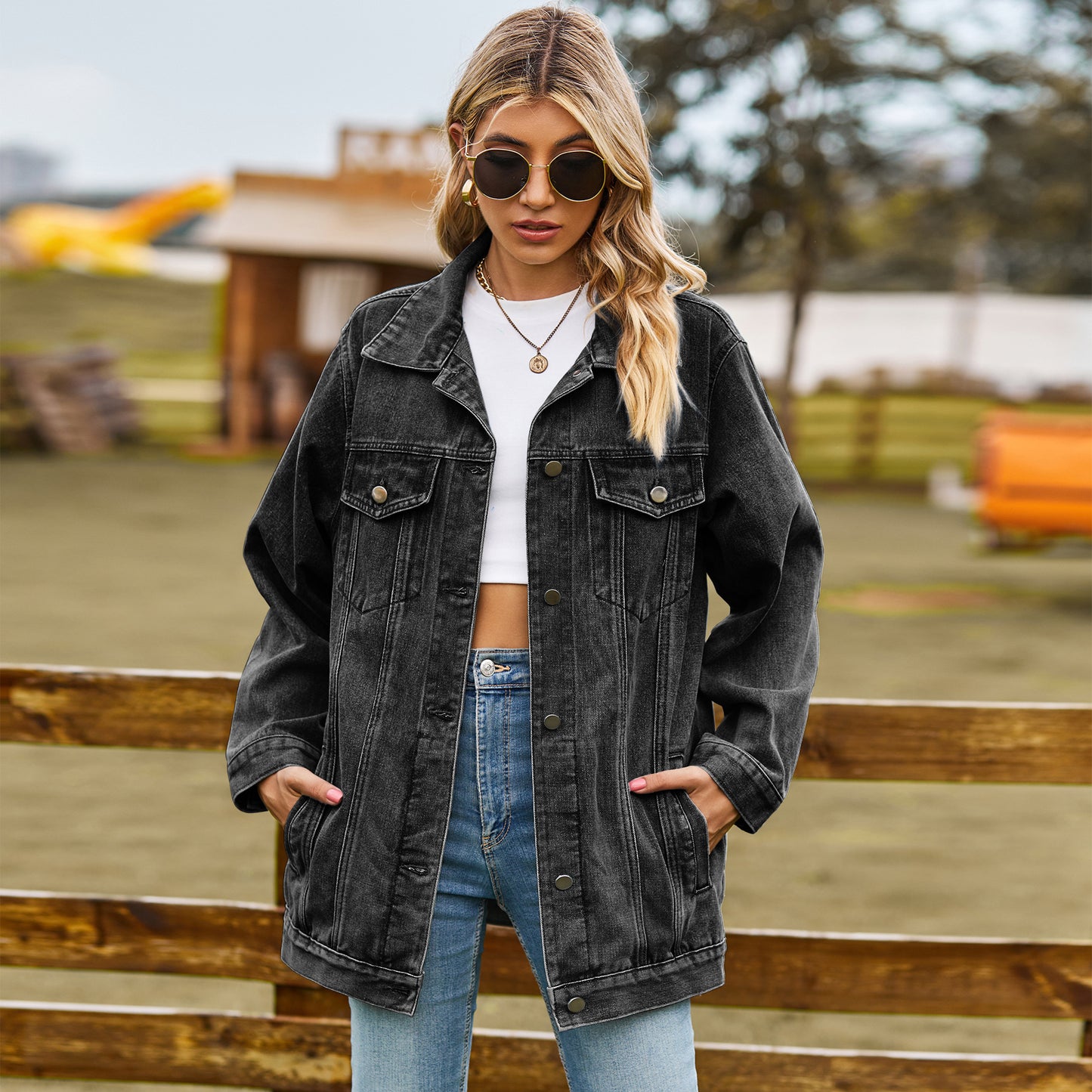 Women's Classic Retro Loose Denim For Tops
