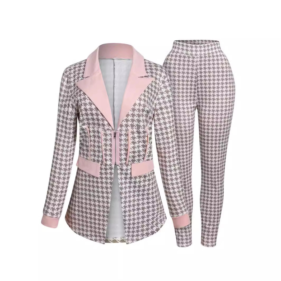 Cool Elegant Green Fruit Collar Two-piece Suits