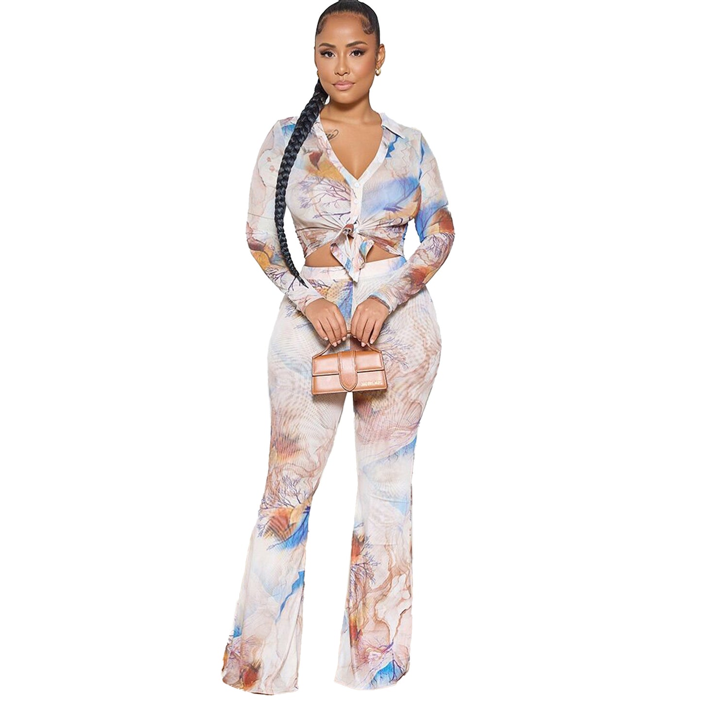 Sexy Single Layer Button Mesh Double Jumpsuits
