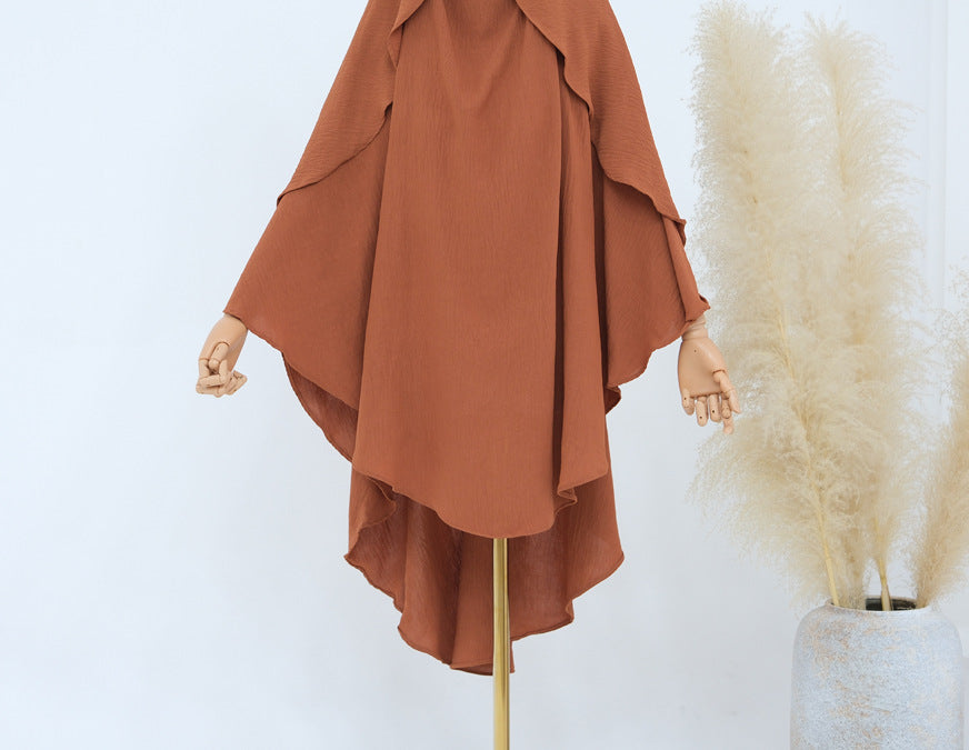 Comfortable Slouchy Solid Color Turban Turkish Dresses