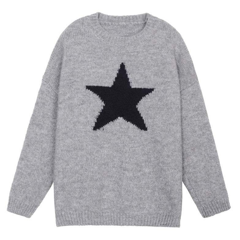 Women's Design Sense Niche Outer Wear Loose Gray Soft Sweaters
