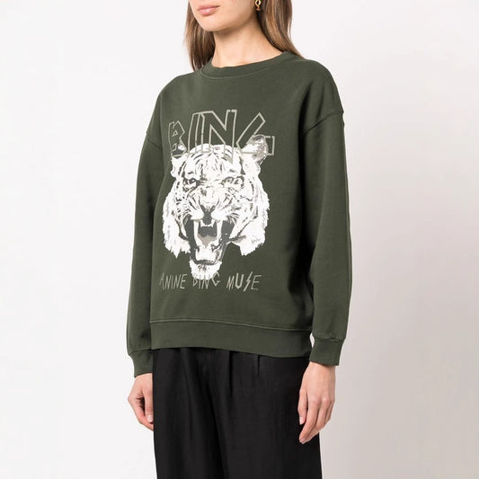 Women's Classic Tiger Head Digital Printing Printed Sweaters