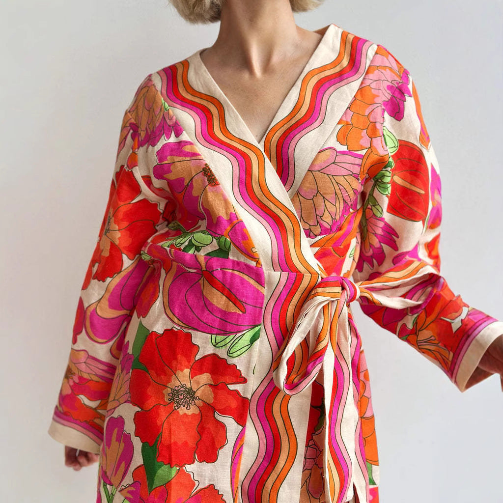 Casual Fashion Elegant Linen Loose Dress Dresses