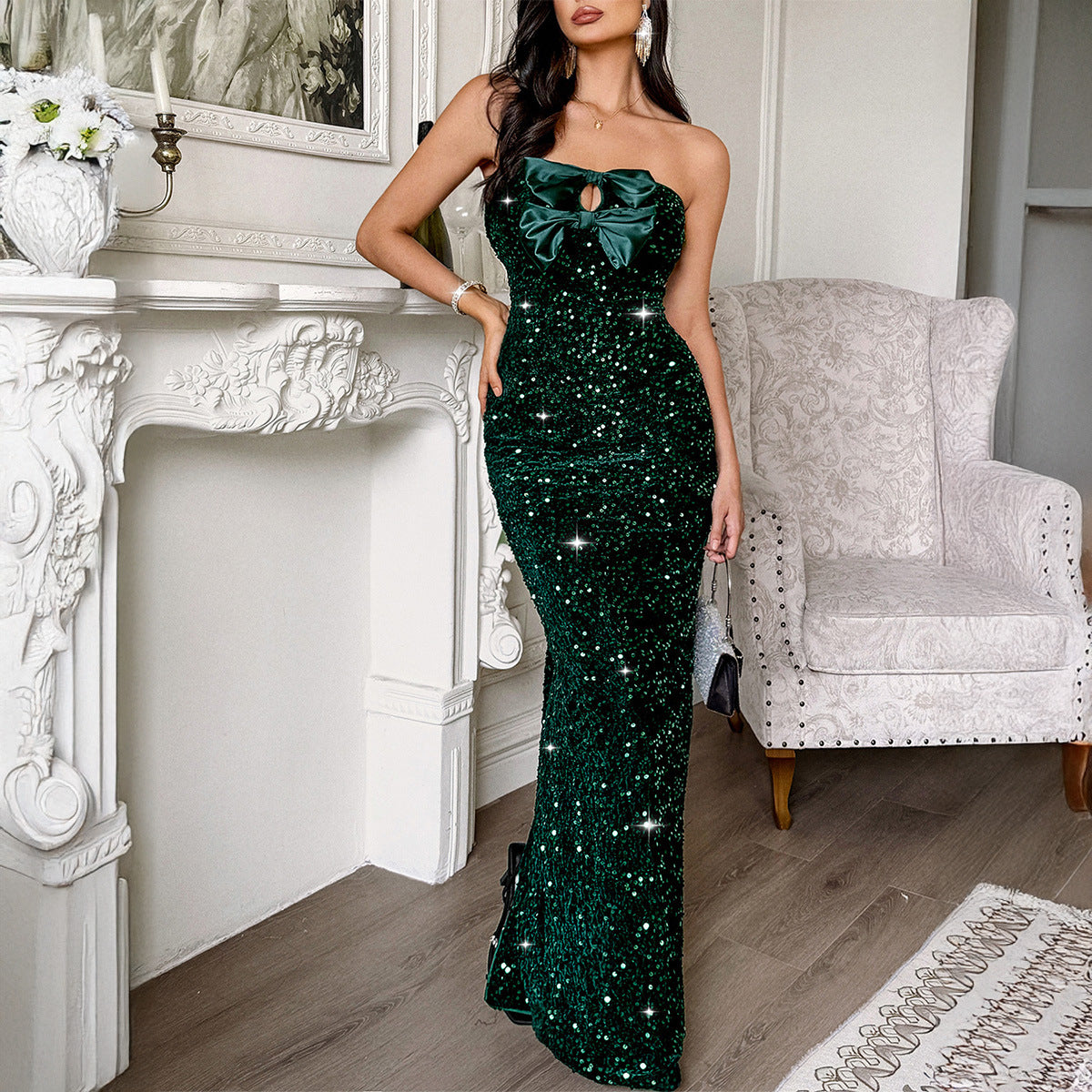 Fashion Women's Elegant Tube Sexy Maxi Dress