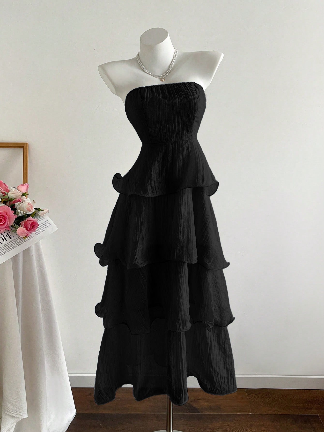 Summer Cover Slimming Midi Cake Fairy Tube Solid Color Skirts