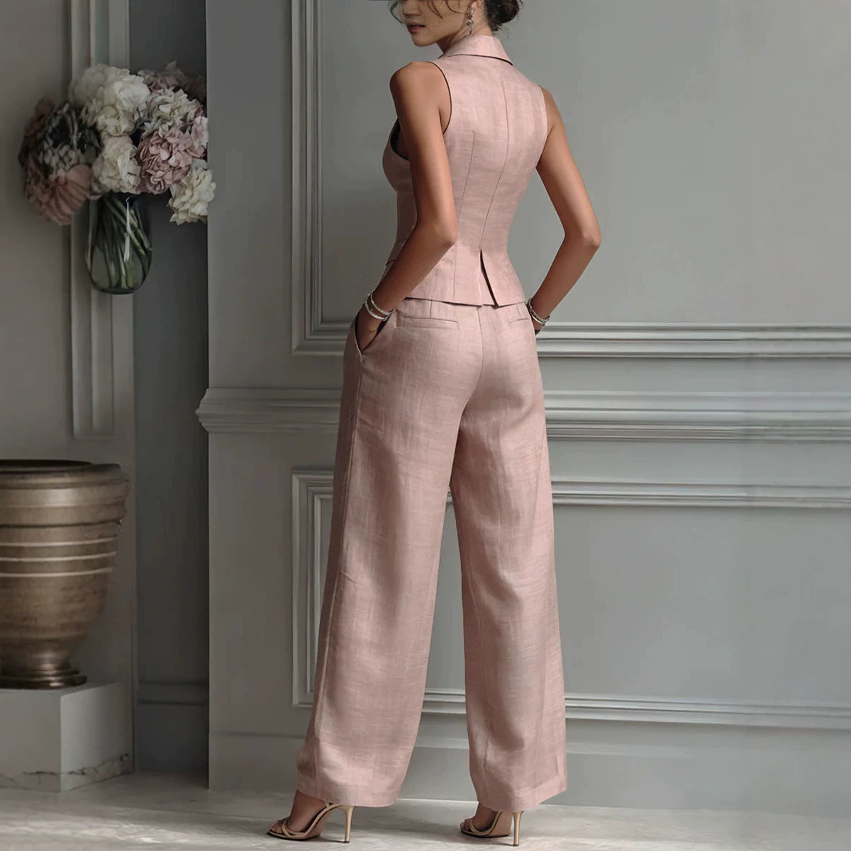 Beautiful Classy Summer Single-breasted Idle Style Fashion Casual Suit
