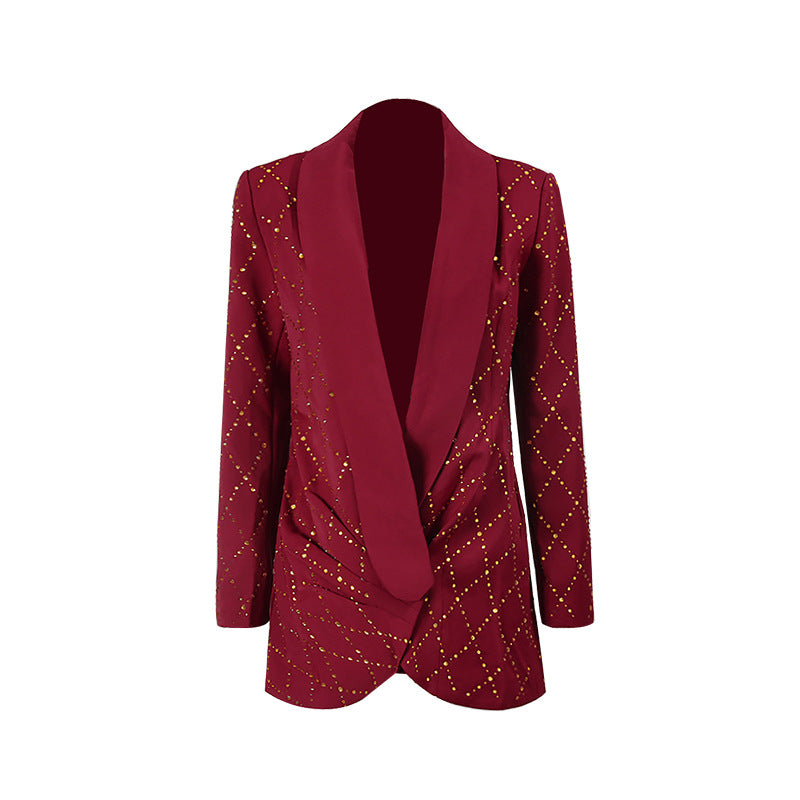 High-grade Affordable Luxury Fashion Plaid Polka Dot Deep Suits