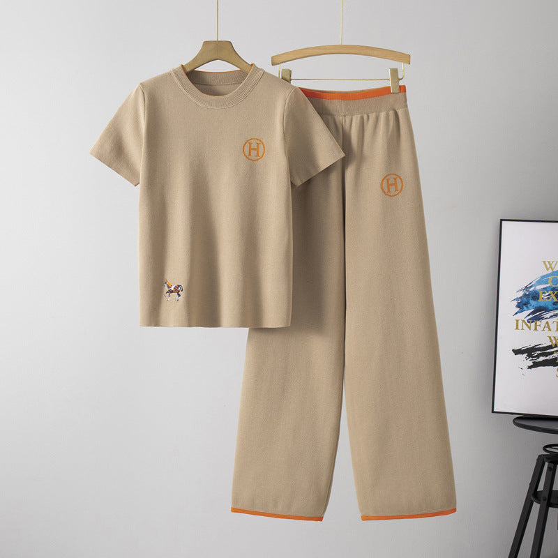 Women's Loose Two-piece Short-sleeved Summer Clothes Fashionable Suits