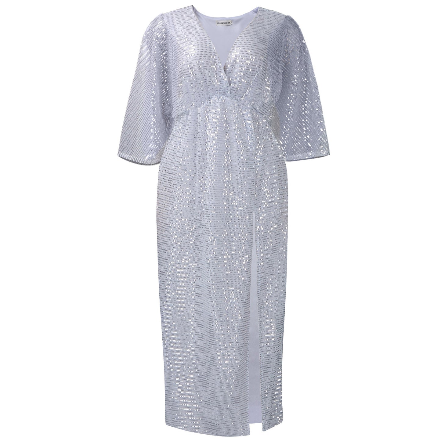 Women's Large Autumn Loose Fashionable Sequins Split Dress
