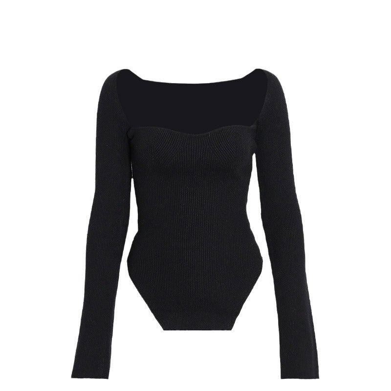 Women's Irregular Base Slim Fit Slimming Long Knitwear