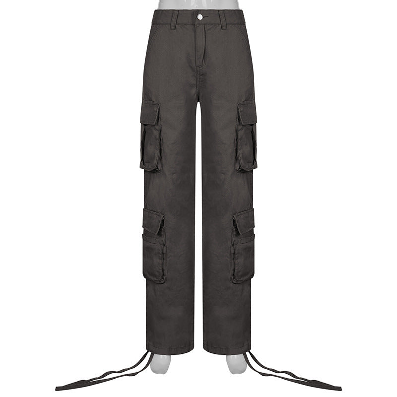 Women's Street Hip Hop Style Denim Cargo Jeans