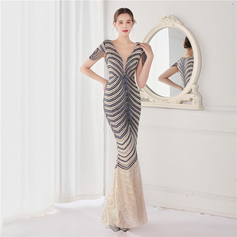 Flower Sequin Craft Beaded Party Dress Wedding Dresses