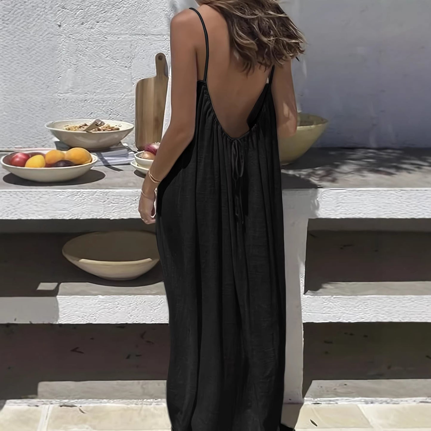 Comfortable Graceful Classic Slouchy Women's Strap Dress