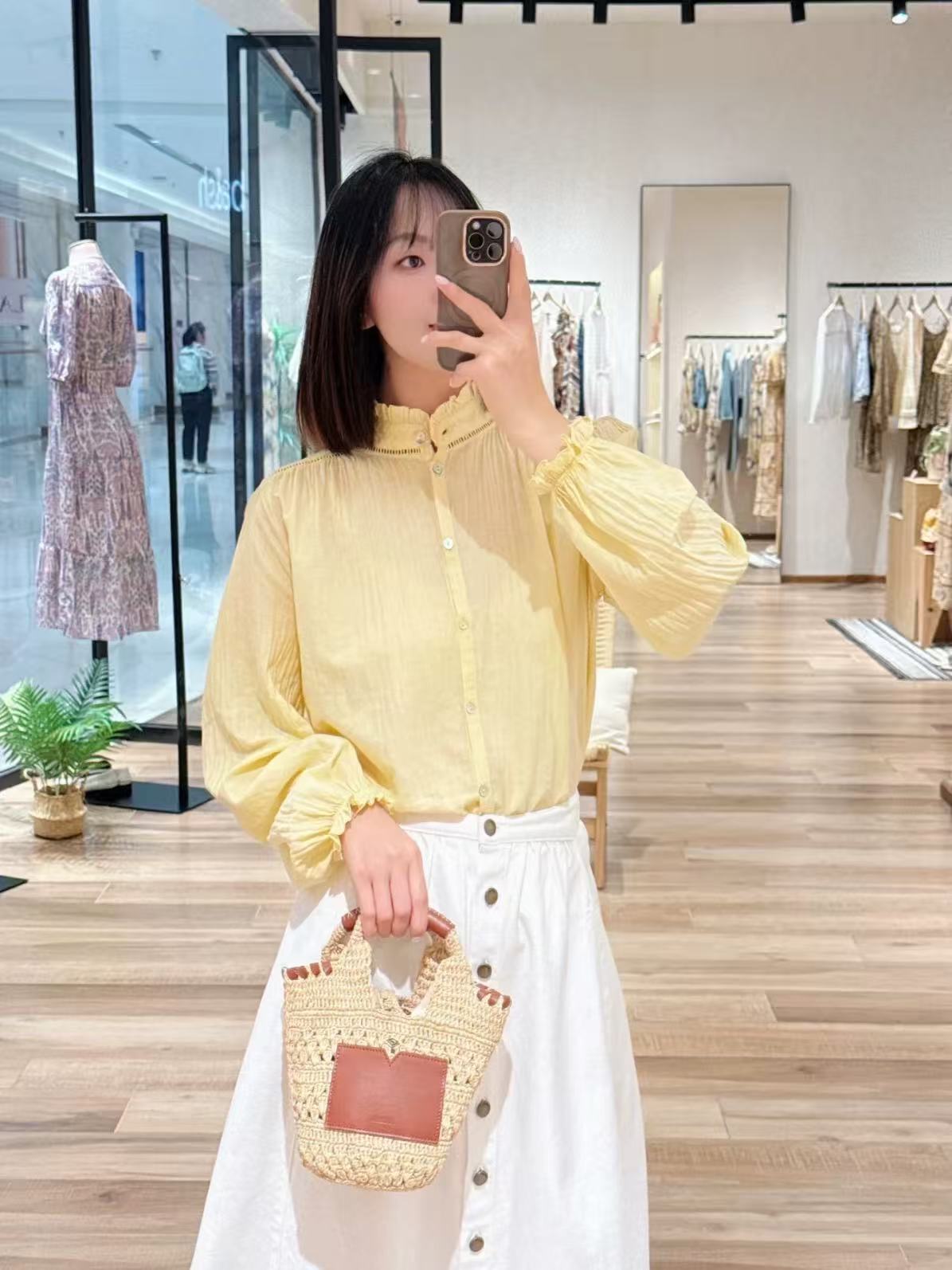 Women's French Style Summer Relaxed Minimalist Lace Collar Blouses