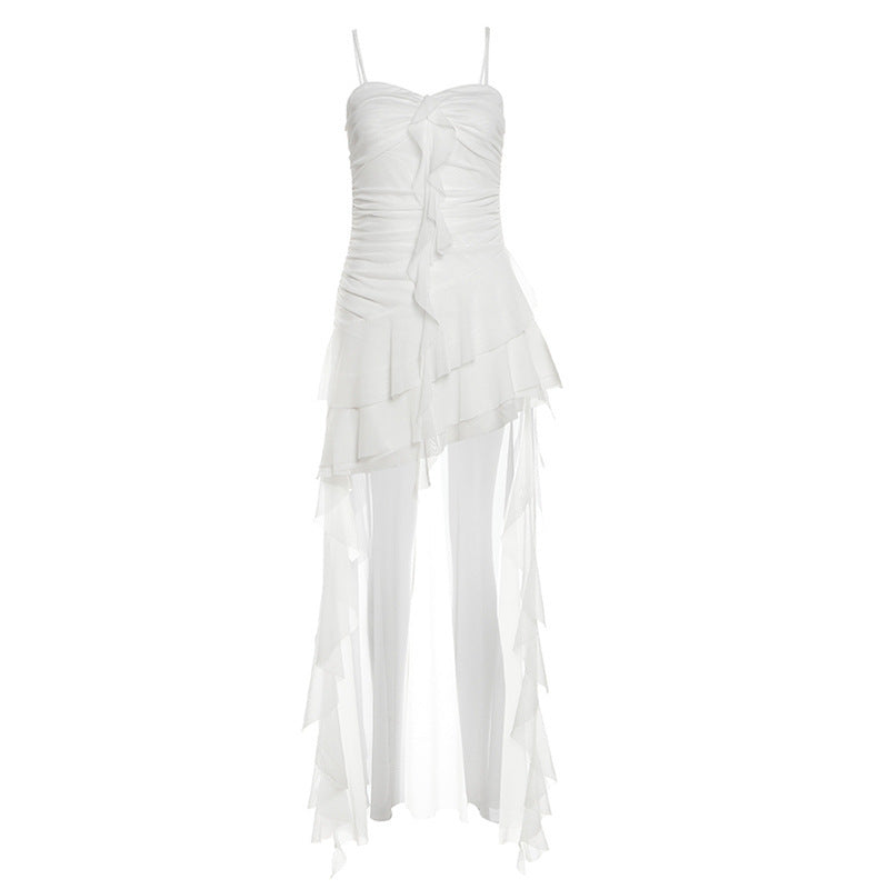 Women's Summer Solid Color Slim Fit High Waist Fashion Dresses