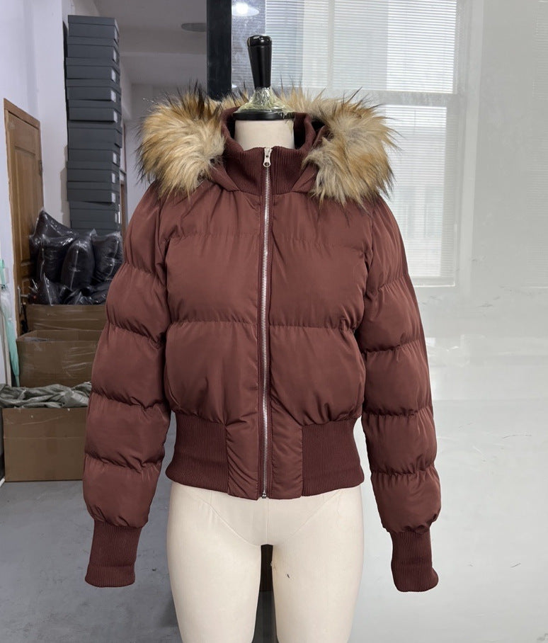 Women's Winter Comfortable Warm Commuter Hood Zipped Coats