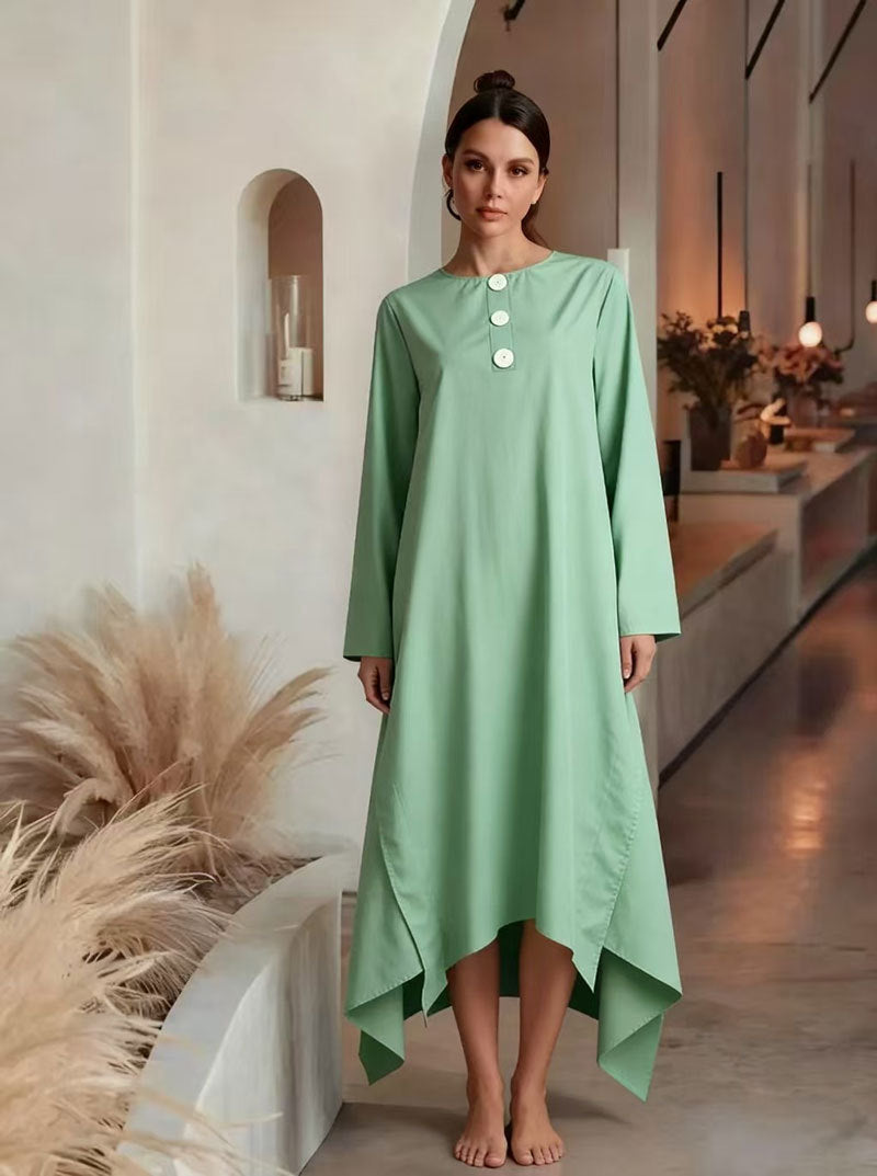 Women's Solid Color Long Sleeve Loose Thin Plus Size