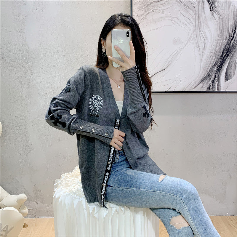 Women's Niche Sanskrit Cross Knitted Autumn Europe Knitwear