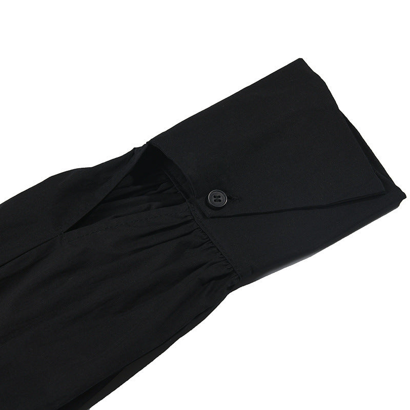 Women's Young Irregular Design Autumn Shirt Loose Slimming Blouses