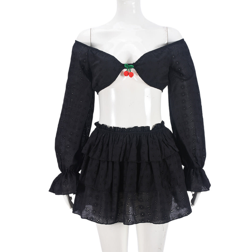 Style Street Sexy Navel Exposed Three-dimensional Suits