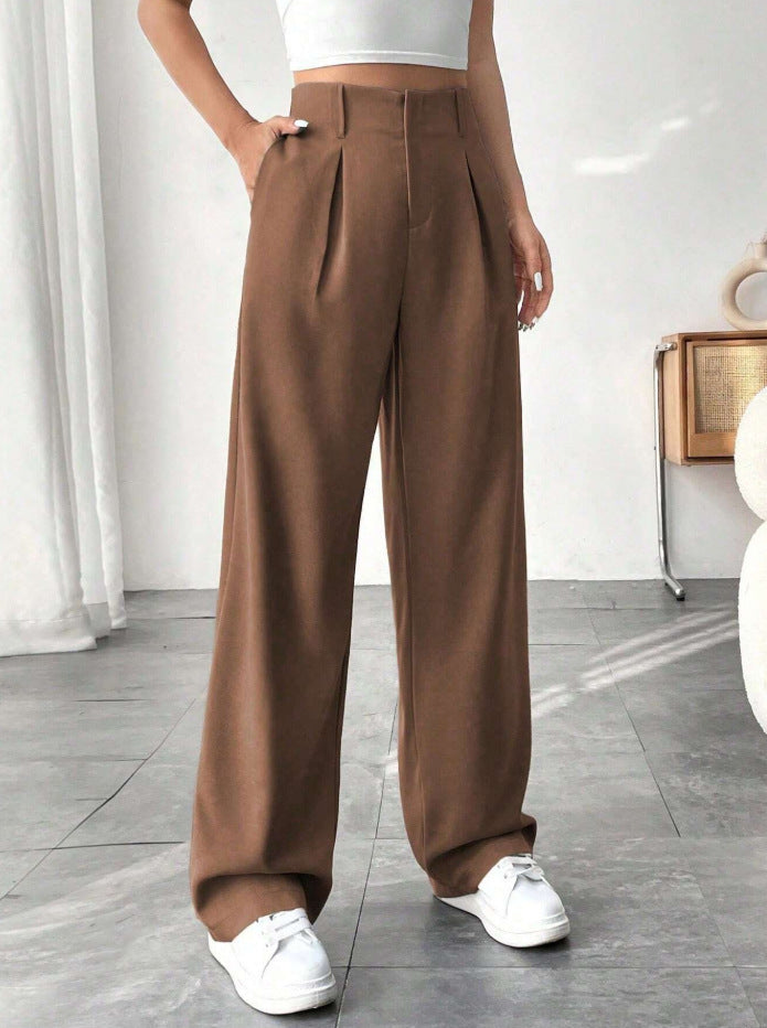 High Waist Wide Leg Versatile Casual Pants