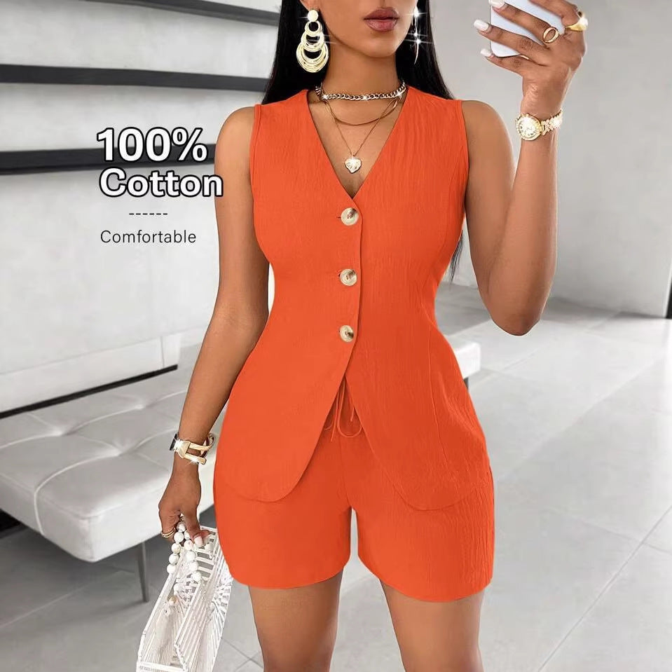 Women's Elegant Camisole Short-sleeved Shirt For Clothing