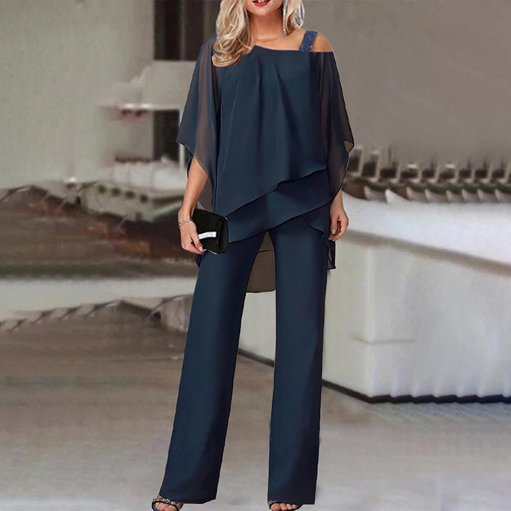 Women's Trousers Irregular Party Elegant Two-piece Set Fashion Casual Suit