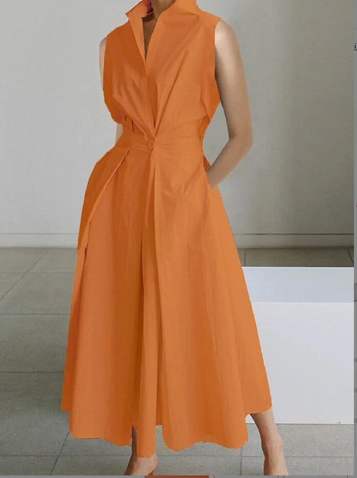 Women's Dress Summer Commuting Fashion Solid Color Dresses