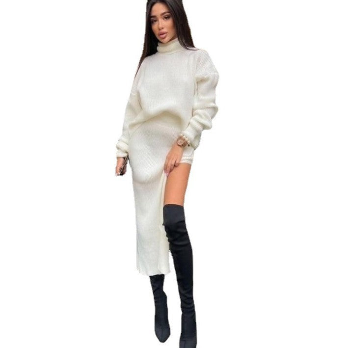Loose Pullover Split Sexy Long Two-piece Tops